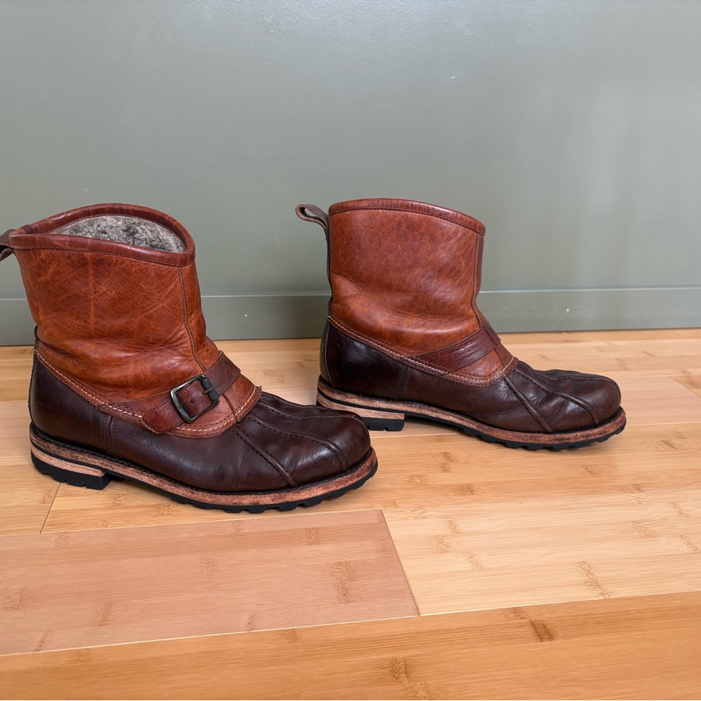 Frye Shearling Fur Lined Pull-on Leather Boots